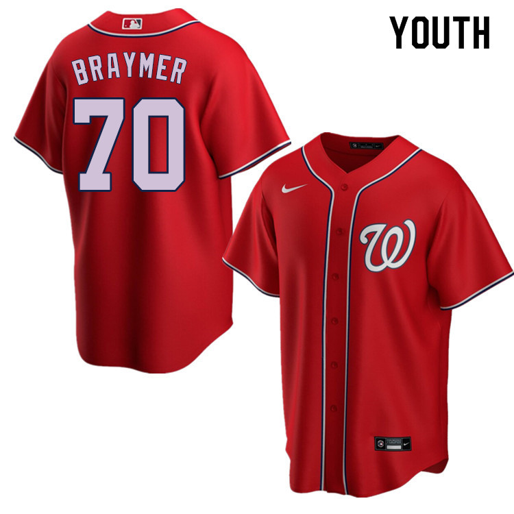 Nike Youth #70 Ben Braymer Washington Nationals Baseball Jerseys Sale-Red